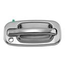 MANIJA EXTERIOR CV SILVERADO 99-06/SUBURBAN/TAHOE/SONORA 00-06/AVALANCHE 02-06  GM SIERRA 99-06/YUKON 00-06  CV CHEYENNE 99-06  CON HOYO PARA LLAVE CROMADA PLASTICO HUSHAN Derecho Delantera  