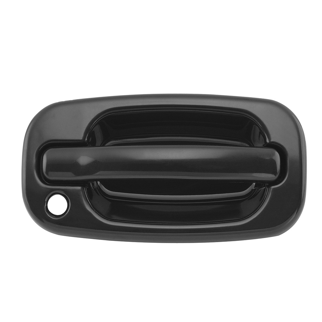 MANIJA EXTERIOR CV SUBURBAN/TAHOE  GM YUKON 00-06  CON HOYO PARA LLAVE 5TA PUERTA PUERTA DOBLE LISA PARA PINTAR LISA NEGRA PLASTICO HUSHAN    