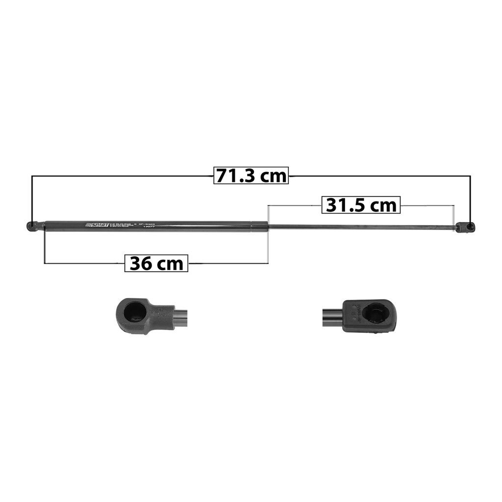 AMORTIGUADOR COFRE BW SERIE 7 01-05  71.3 36 31.5 ENTRADA TIPO 1 ENTRADA 2 TIPO 9 190 47.21 21.41 130 33.72 15.3 SPART SP-5323 Derecho/Izquierdo   