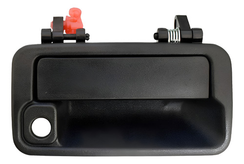 MANIJA EXTERIOR SZ VITARA 2P/SIDEKICK 2P  CV GEO TRACKER 2P COUPE 89-98  CON HOYO PARA LLAVE CORRUGADA NEGRA PLASTICO HUSHAN Derecho Delantera  