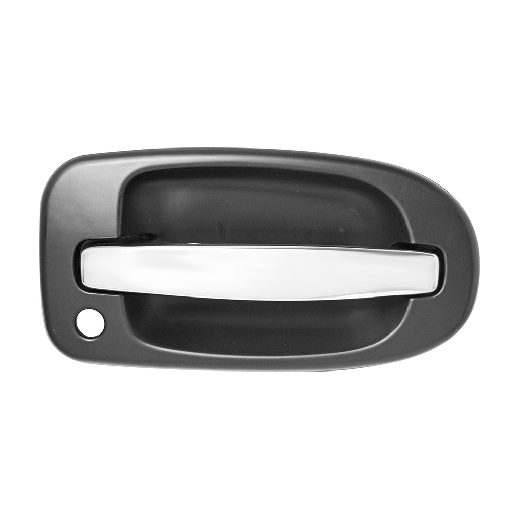 MANIJA EXTERIOR CV VENTURE  OD SILHOUETTE  PT TRANS SPORT 97-05  CV UPLANDER 05-08  SN RELAY 05-07  BK TERRAZA 05-08  PT MONTANA 99-09  CON HOYO PARA LLAVE CROMADA/NEGRA PLASTICO HUSHAN Derecho Delantera  