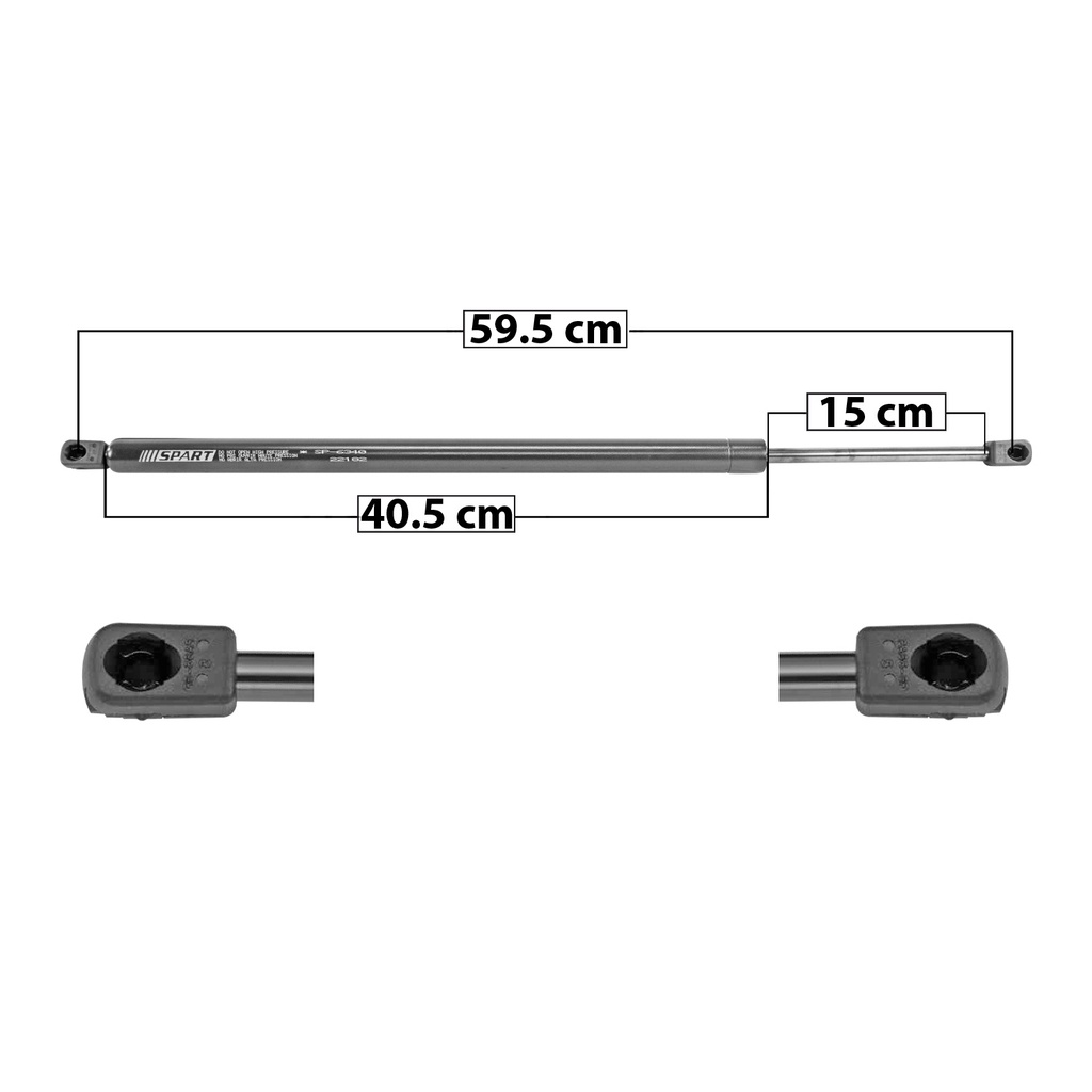 AMORTIGUADOR 5TA PUERTA CV EQUINOX 10-17  59.5 40.5 15 ENTRADA TIPO 9 ENTRADA 2 TIPO 9 795 178.72 81.07 855 192.21 87.18 SPART 6340 Derecho/Izquierdo   