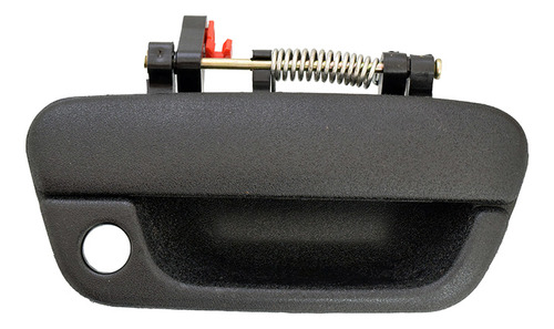 MANIJA EXTERIOR CV SPARK 11-17/BEAT HATCHBACK/SEDAN 17-20  CON HOYO PARA LLAVE CORRUGADA NEGRA PLASTICO HUSHAN Derecho Delantera  