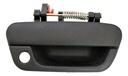 MANIJA EXTERIOR CV SPARK 11-17/BEAT HATCHBACK/SEDAN 17-20  CON HOYO PARA LLAVE CORRUGADA NEGRA PLASTICO HUSHAN Derecho Delantera  