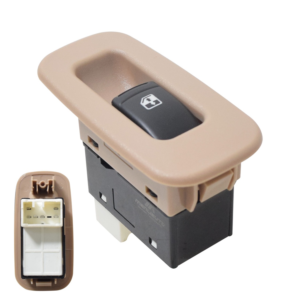 CONTROL ELECTRICO CV OPTRA 06-10  CON BISEL DE ELEVADOR 6 PINS 1 TECLA NEGRO CON BISEL BEIGE 12VCC MANIJAUTO Derecho/Izquierdo Delantera/Trasera  