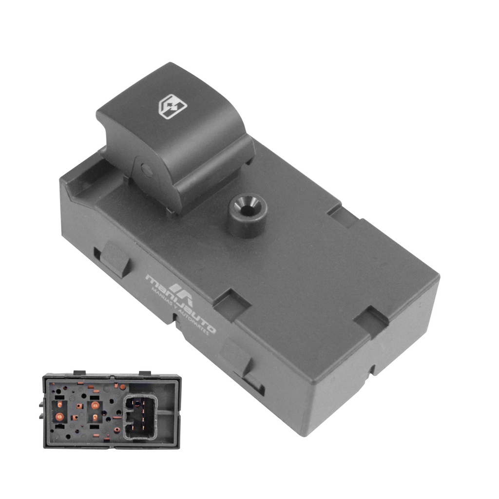 CONTROL ELECTRICO CV SONIC 12-17/TRAX 13-19/SPARK 11-18  DE ELEVADOR 6 PINS 1 TECLA NEGRA 12VCC MANIJAUTO Derecho/Izquierdo Trasera  