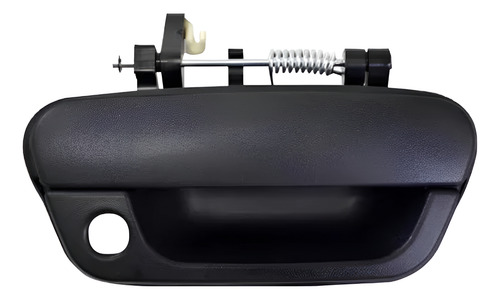 MANIJA EXTERIOR CV SPARK 11-17/BEAT HATCHBACK/SEDAN 17-20  CON HOYO PARA LLAVE LISA PARA PINTAR NEGRA PLASTICO HUSHAN Derecho Delantera  