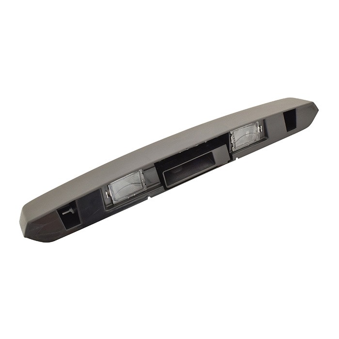 MOLDURA 5TA PUERTA DG NITRO 07-12  CON MANIJA SIN EMBLEMA CON LUZ DE PLACA NEGRA CORRUGADA    