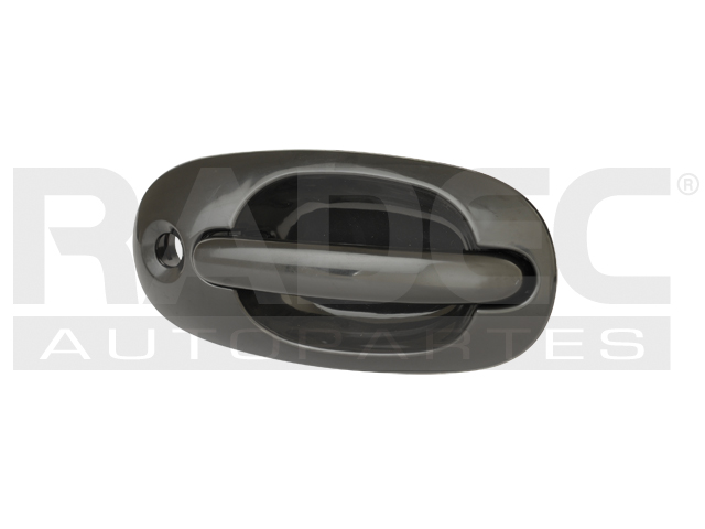 MANIJA EXTERIOR CR VOYAGER/TOWN & COUNTRY  DG CARAVAN 96-00  CON HOYO PARA LLAVE LISA PARA PINTAR NEGRA PLASTICO HUSHAN Derecho Delantera  