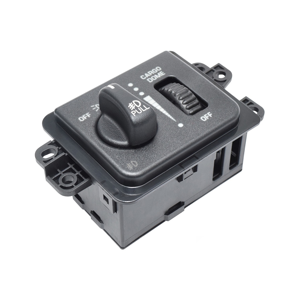 INTERRUPTOR LUZ DE FARO DG RAM 1500/2500 02-05  6 PINS CUADRO CON REGULADOR NEGRO PARA FARO NIEBLA 12VCC CUB    