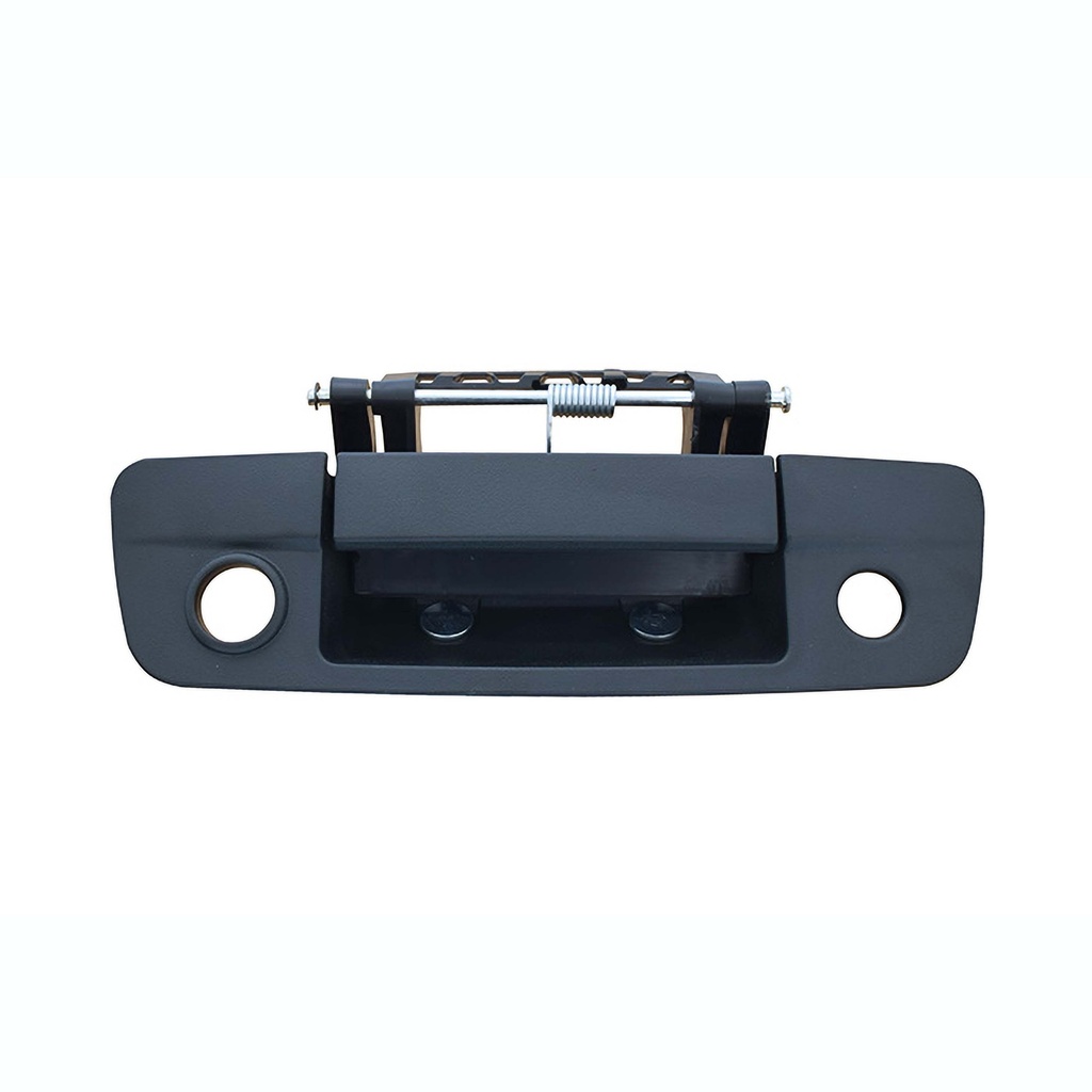 MANIJA DE TAPA DG RAM 1500/2500 09-12  CON HOYOS PARA LLAVE Y CAMARA CORRUGADA NEGRO PLASTICO HUSHAN    