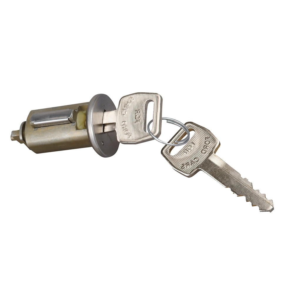 CILINDRO DE ENCENDIDO FD PICK UP/VARIOS/BRONCO/THUNDERBIRD/F-150/F-250 67-90  METAL CROMADO 12VCC TIPO ORIGINAL    