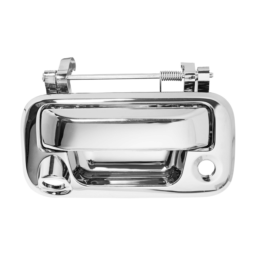 MANIJA DE TAPA FD F-150/F-250 09-14/LOBO 04-14/SUPER DUTY 08-16/EXPLORER SPORT TRAC 06-10  CON HOYOS PARA LLAVE Y CAMARA CROMO PLASTICO HUSHAN    