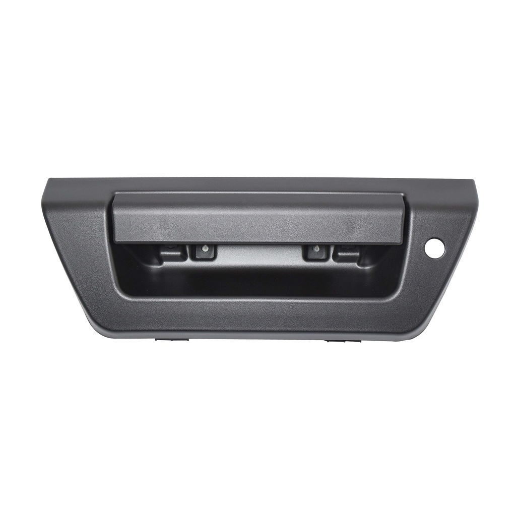 MANIJA DE TAPA FD LOBO XLT/F-150 15-20  CON HOYO PARA LUZ LED SIN CAMARA CORRUGADA NEGRA PLASTICO HUSHAN    