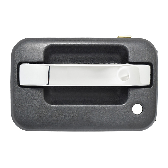 MANIJA EXTERIOR FD F-150/LOBO 09-14  CON HOYO PARA LLAVE CON HOYO PARA LLAVE/SIN HOYO PARA CODIGO CORRUGADA NEGRA/CROMO HUSHAN Izquierdo Delantera  
