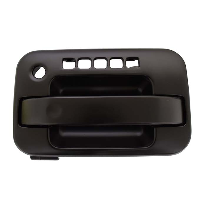 MANIJA EXTERIOR FD F-150/F-250 09-14/LOBO 04-08  CON HOYOS PARA LLAVE Y CODIGO  LISA PARA PINTAR NEGRA PLASTICO HUSHAN Izquierdo Delantera  