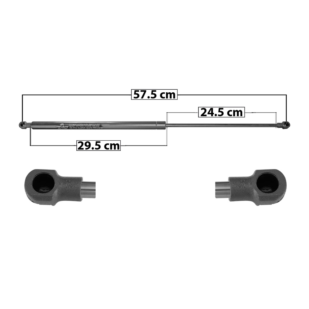 AMORTIGUADOR 5TA PUERTA FD FIESTA HATCHBACK 97-02  57.5 29.5 24.5 ENTRADA TIPO 1 ENTRADA 2 TIPO 1 295 66.32 30.08 355 79.81 36.2 MANIJAUTO 6409 Derecho/Izquierdo   