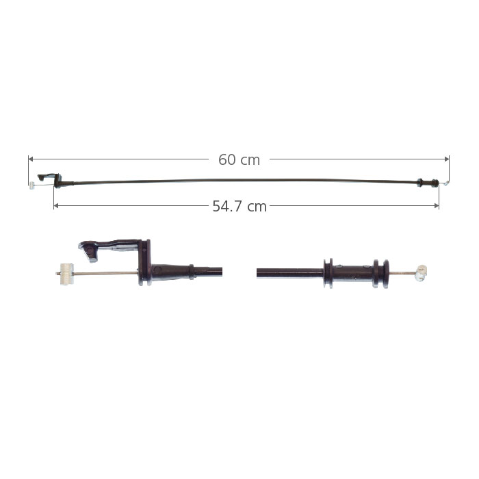 CHICOTE CERRADURA FD IKON 01-07  60 CM HUSHAN Derecho/Izquierdo Trasera  