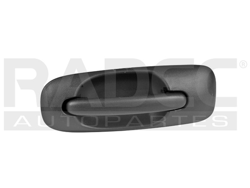 MANIJA EXTERIOR CR VOYAGER/TOWN & COUNTRY  DG CARAVAN 01-07  SIN HOYO PARA LLAVE CORRUGADA NEGRA PLASTICO HUSHAN Izquierdo  Puerta corrediza 