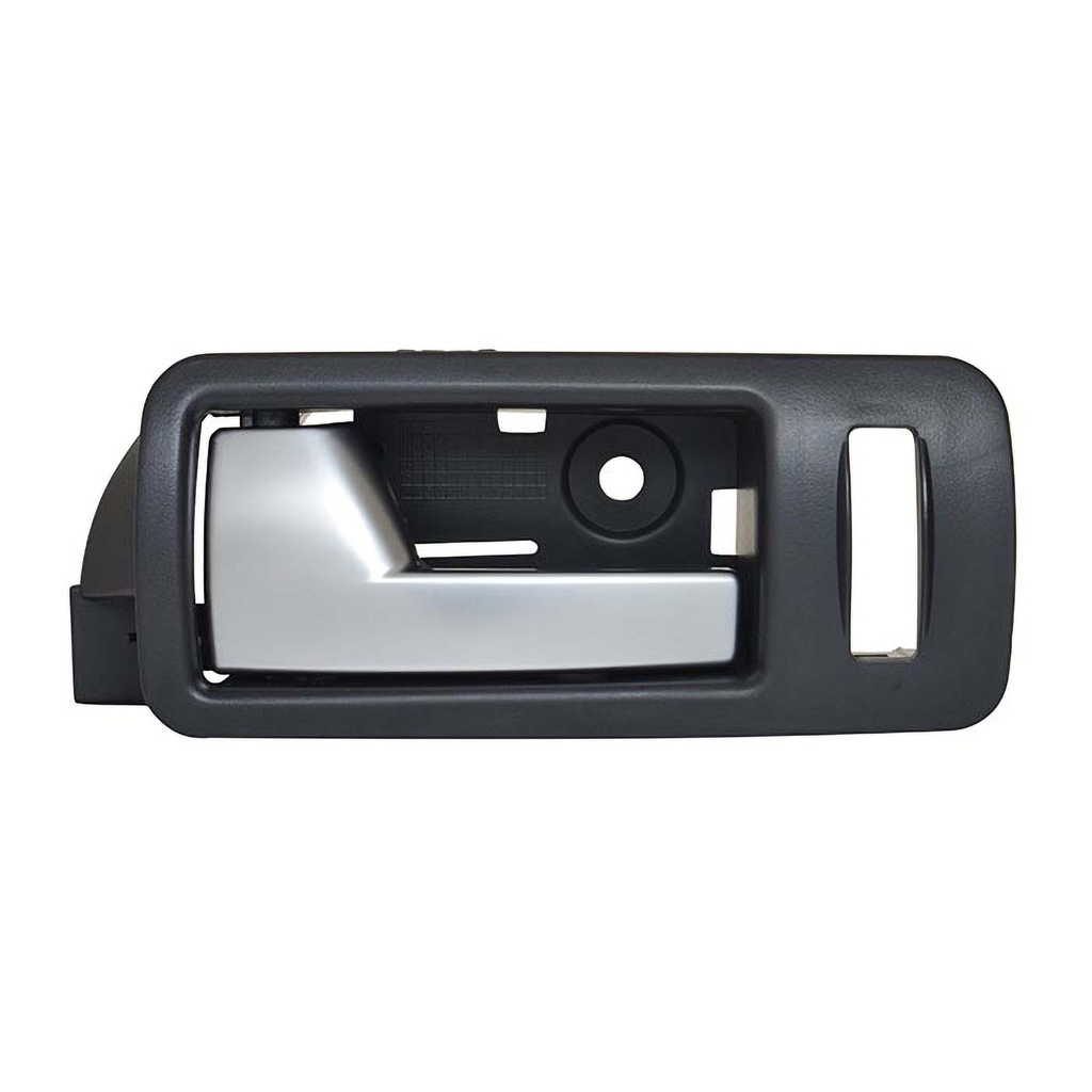 MANIJA INTERIOR FD MUSTANG 05-14  CON HOYO PARA SEGURO NEGRO/PLATA PLASTICO HUSHAN Derecho Delantera  