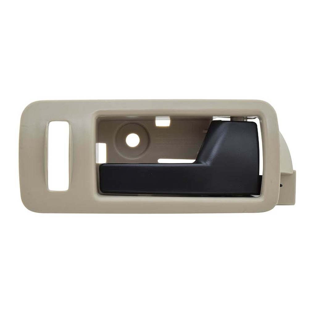 MANIJA INTERIOR FD MUSTANG 05-14  CON HOYO PARA SEGURO BEIGE/NEGRO PLASTICO HUSHAN Derecho Delantera  