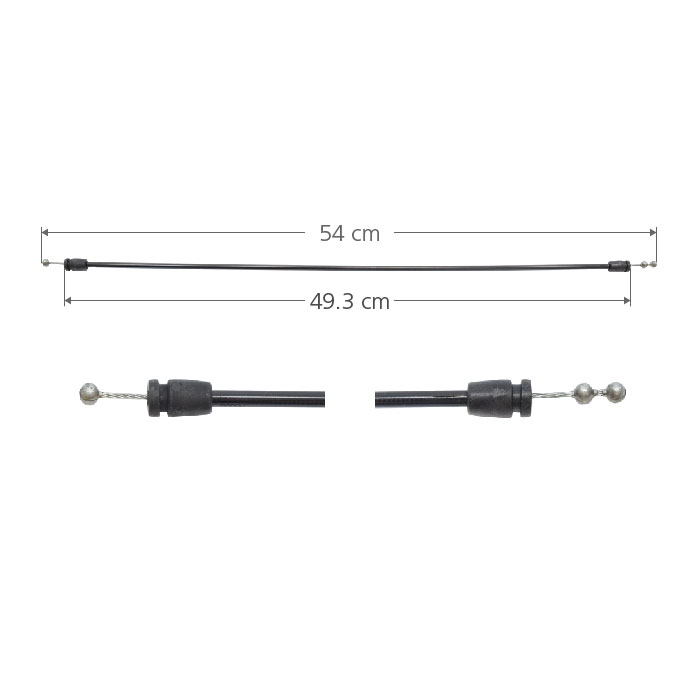 CHICOTE CERRADURA FD SUPER DUTY 99-07  54 CM HUSHAN Derecho/Izquierdo Delantera  