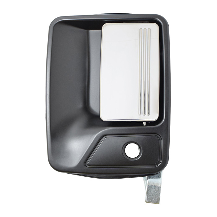 MANIJA EXTERIOR FD SUPER DUTY 99-16  CON HOYO PARA LLAVE LISA NEGRA/CROMO PLASTICO HUSHAN Izquierdo Delantera  