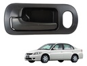 MANIJA INTERIOR HD CIVIC 4P SEDAN 01-05  CON HOYO PARA SEGURO NEGRO PLASTICO HUSHAN Izquierdo Delantera  
