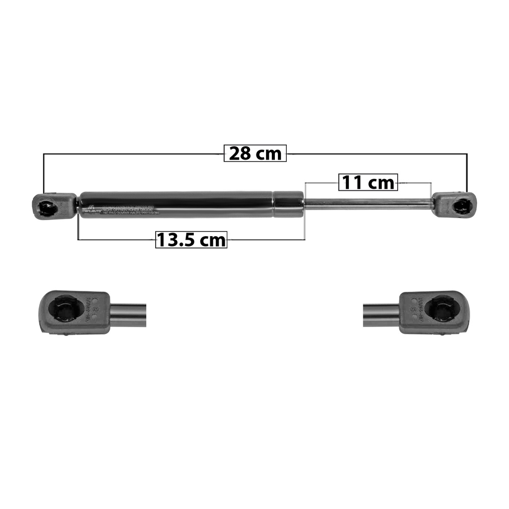 AMORTIGUADOR COFRE JP COMMANDER 06-10  27.5 15 18.5 ENTRADA TIPO 9 ENTRADA 2 TIPO 9 530 119.14 54.04 470 105.66 47.93 MANIJAUTO 9175 Derecho/Izquierdo   