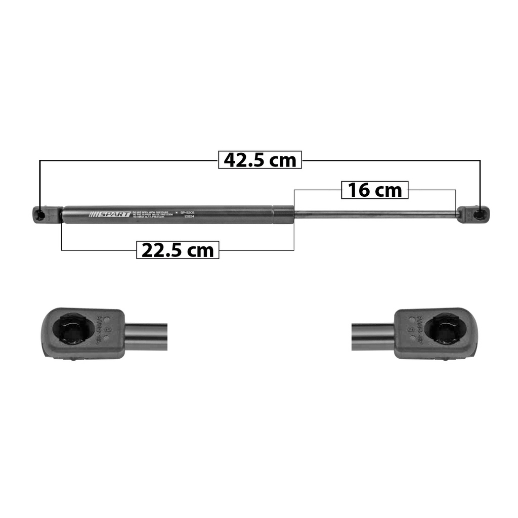 AMORTIGUADOR 5TA PUERTA KI NIRO 17-22  42.5 22.5 16 420 94.42 42.83 480 107.91 48.95 SPART 8208 Derecho/Izquierdo   