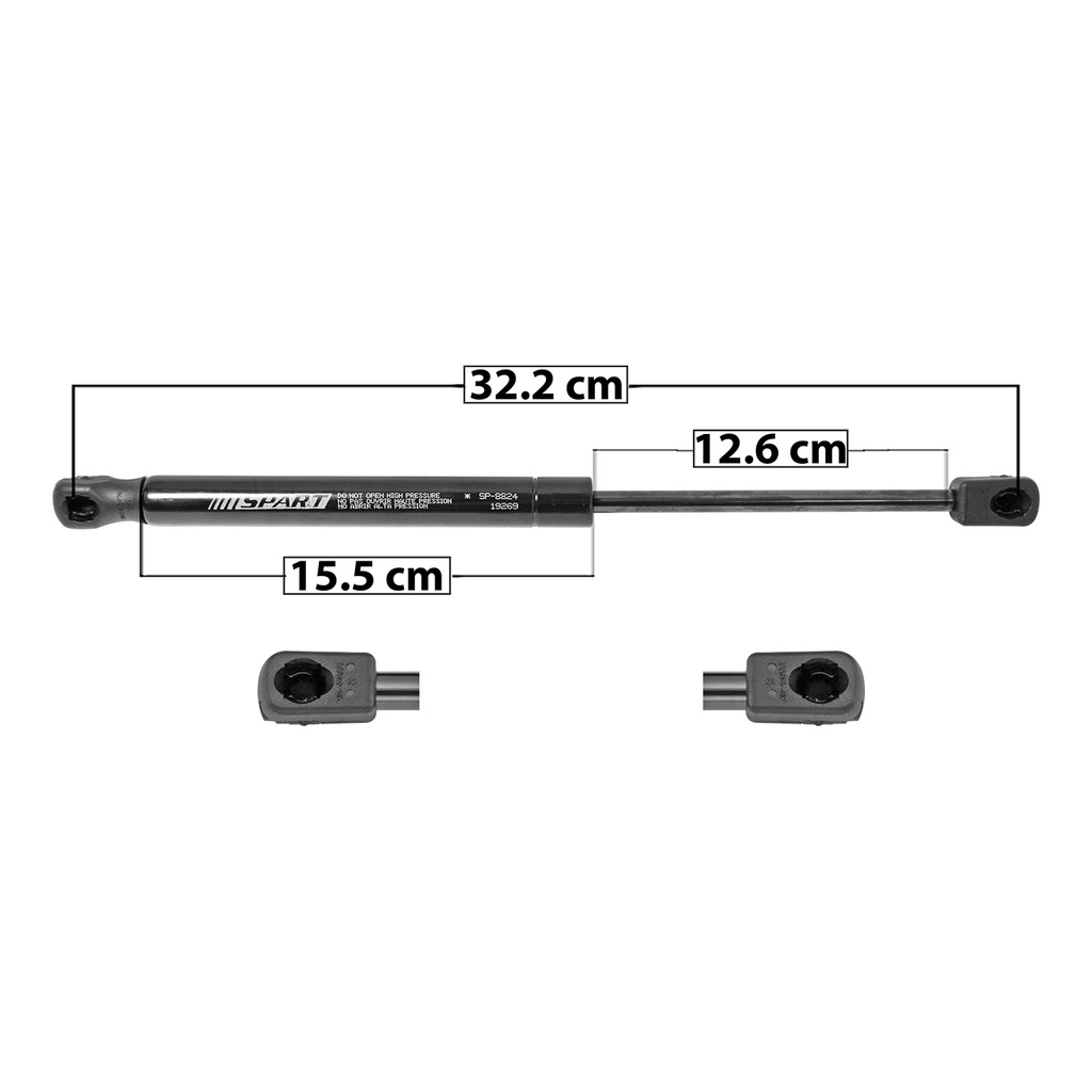 AMORTIGUADOR COFRE LR FREELANDER/LR2 06-14  32.2 15.5 12.6 ENTRADA TIPO 9 ENTRADA 2 TIPO 9 440 98.92 44.87 380 85.43 38.75 SPART SP-8824 Derecho/Izquierdo   