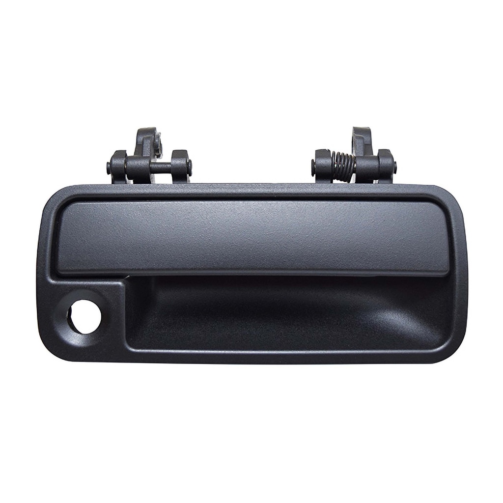 MANIJA EXTERIOR LR FREELANDER 99-06  CON HOYO PARA LLAVE CORRUGADA NEGRA PLASTICO HUSHAN Derecho Delantera  