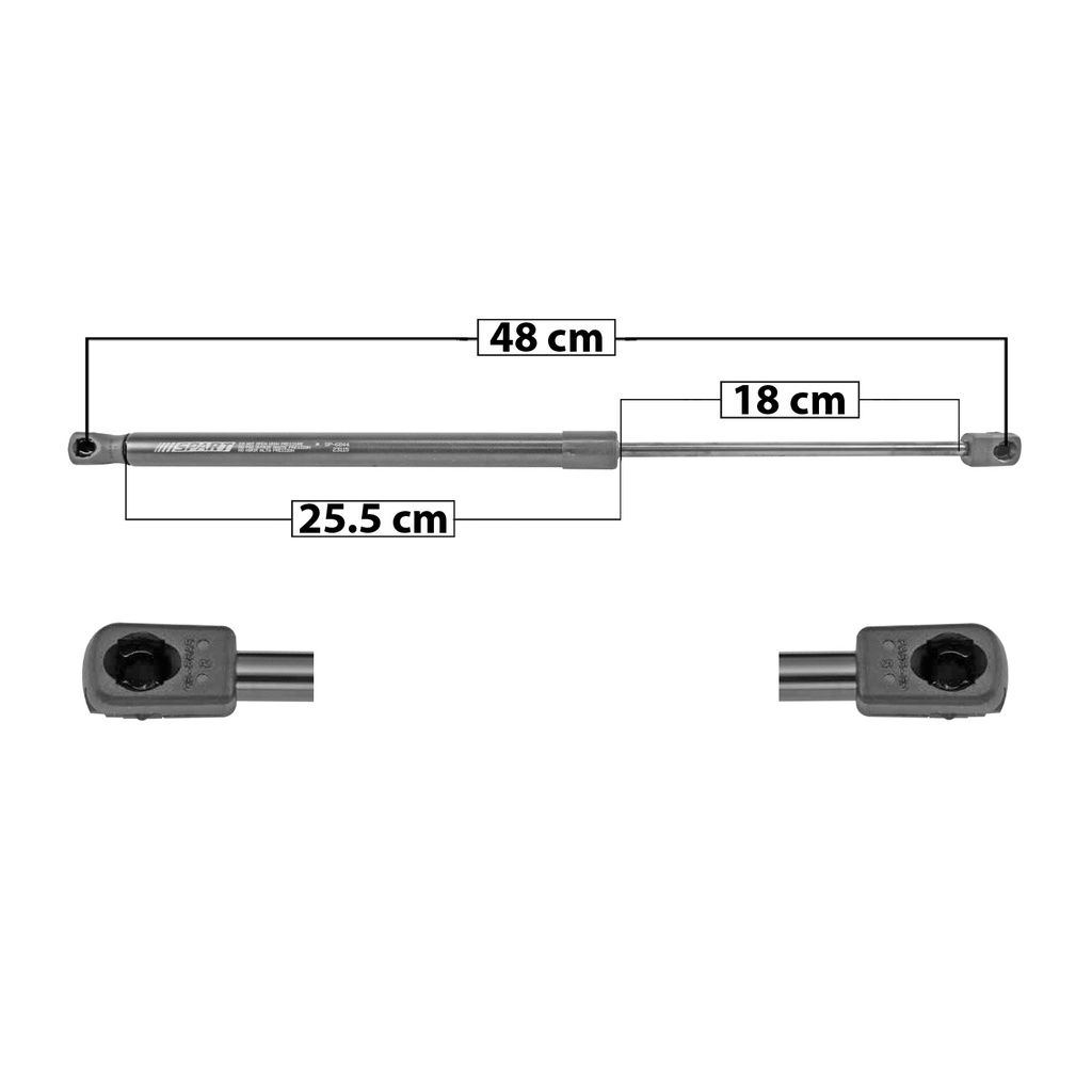 AMORTIGUADOR 5TA PUERTA MZ 3 HATCHBACK 19-23  48 25.5 18 425 95.54 43.34 465 104.54 47.42 SPART 6844 Derecho/Izquierdo Trasera  