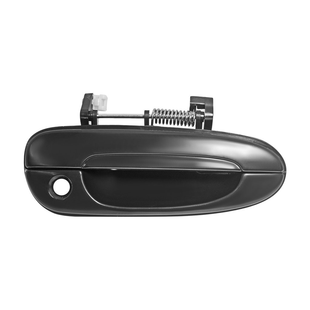 MANIJA EXTERIOR MZ 626 93-02  CON HOYO PARA LLAVE LISA PARA PINTAR NEGRA PLASTICO HUSHAN Derecho Delantera  