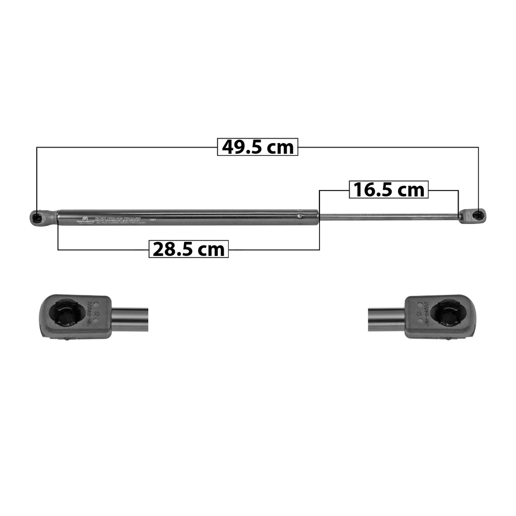 AMORTIGUADOR 5TA PUERTA MN 816 PACEMAN 11-16  49.5 28.5 16.5 ENTRADA TIPO 1 ENTRADA 2 TIPO 9 430 96.66 43.84 490 110.15 49.96 MANIJAUTO Derecho/Izquierdo   