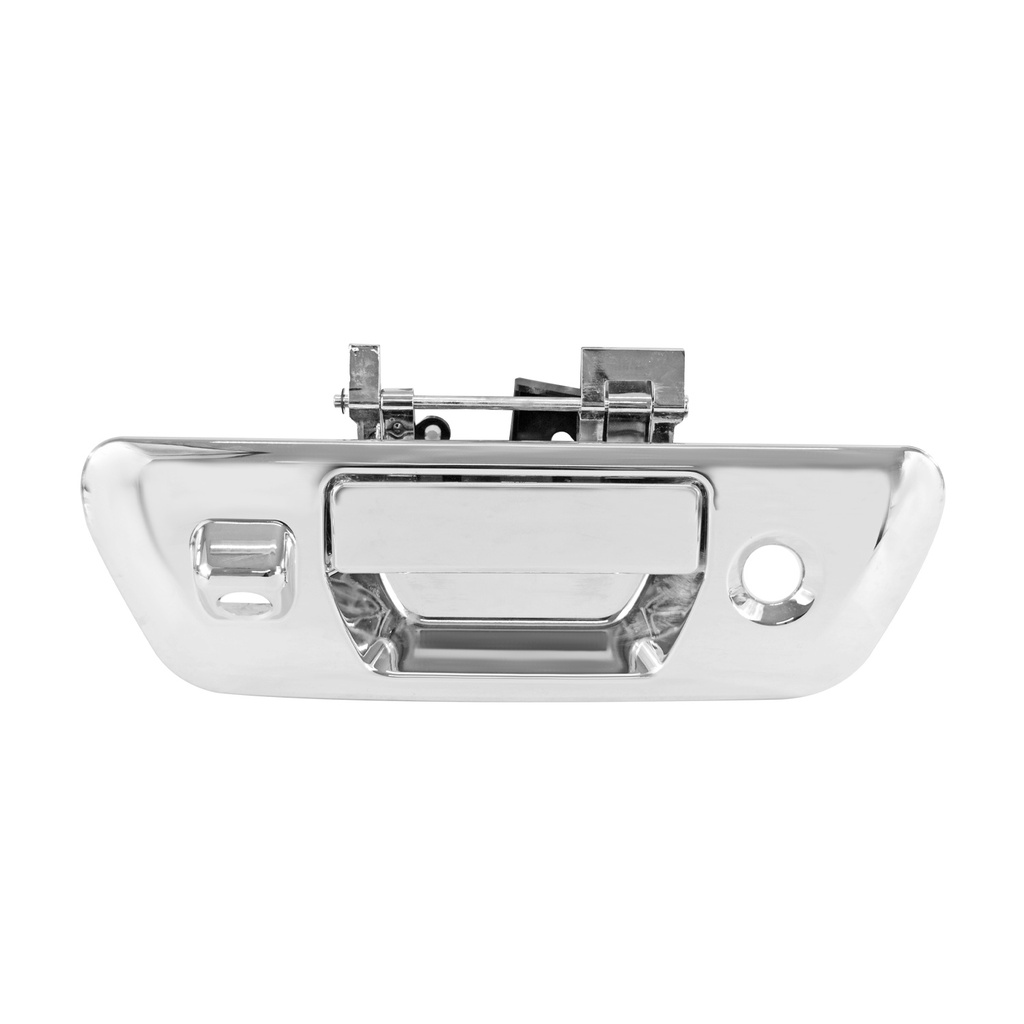 MANIJA DE TAPA NS NP300/FRONTIER 16-22  CON HOYO PARA LLAVE / CON HOYO PARA CAMARA CROMADA PLASTICO HUSHAN    