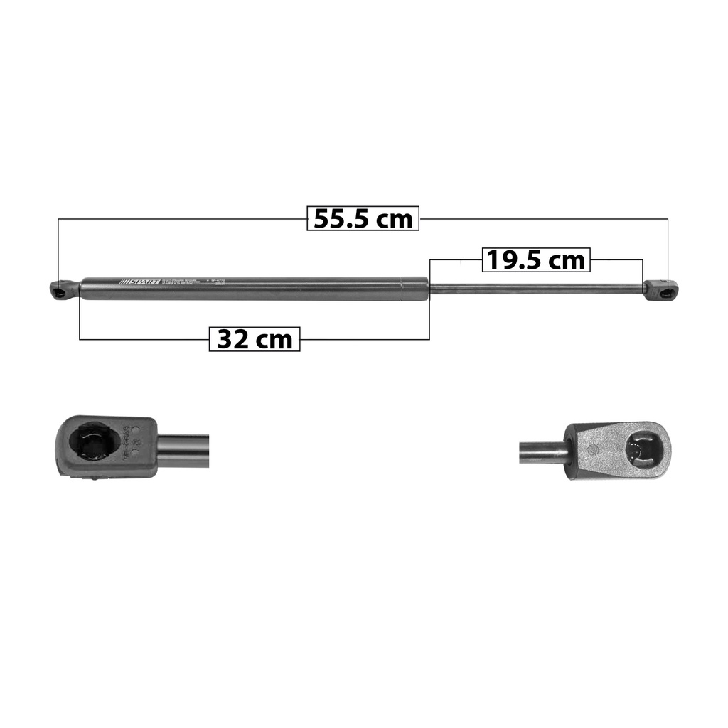 AMORTIGUADOR 5TA PUERTA NS PATHFINDER 13-20  MANUAL 55.5 32 19.5 470 105.66 47.93 530 119.15 54.05 SPART 6772 Derecho/Izquierdo   