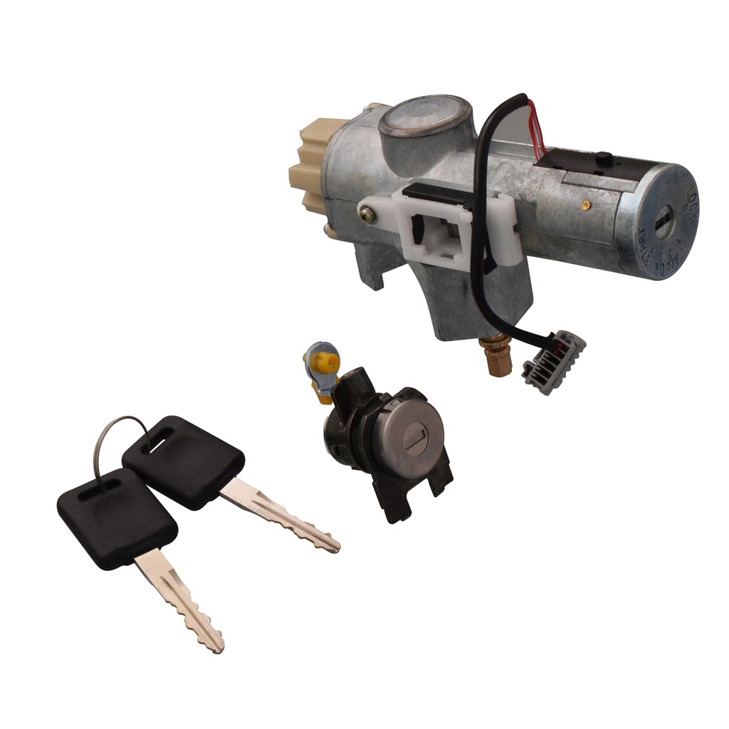 SET DE CILINDROS NS TIIDA SEDAN 07-17/HATCHBACK 07-12  CON LLAVE PUERTA/ENCENDIDO CON CANDADO METAL CROMO 12VCC TIPO ORIGINAL Izquierdo Delantera  