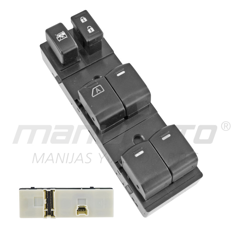 CONTROL ELECTRICO NS VERSA AMERICANO 12-14  19 PINS 6 TECLAS NO APLICA VERSA NACIONAL 12VCC MANIJAUTO Izquierdo Delantera  