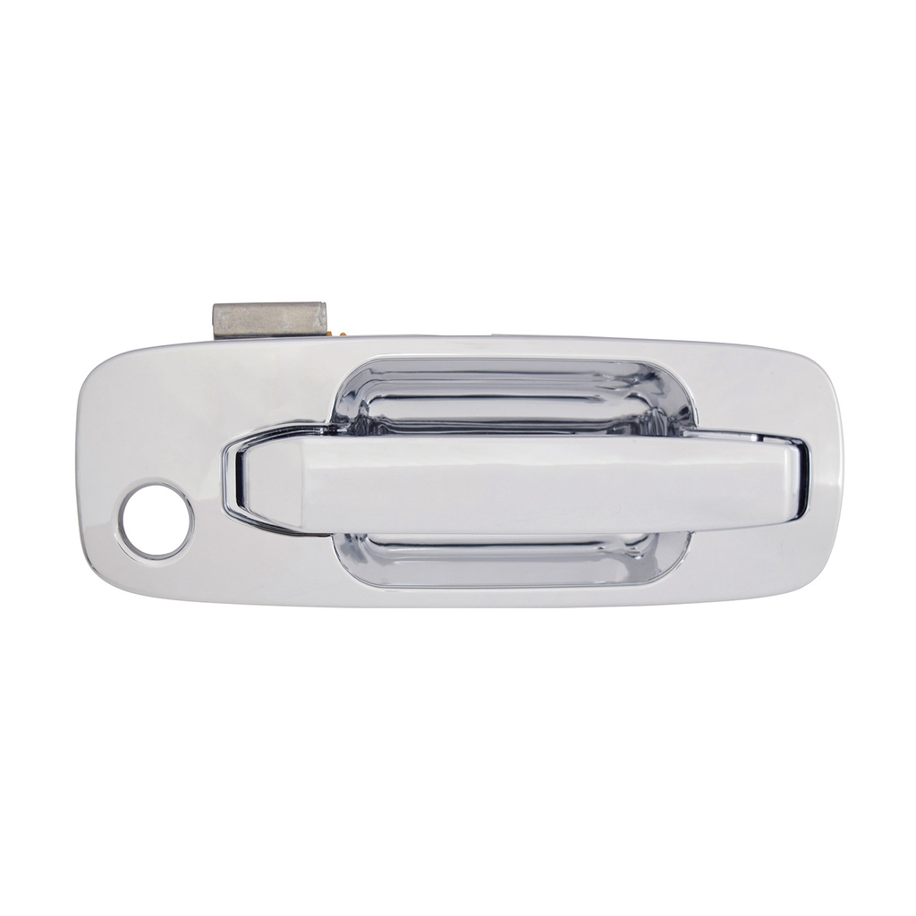 MANIJA EXTERIOR NS X-TRAIL 02-07  CON HOYO PARA LLAVE CROMADA PLASTICO HUSHAN Derecho Delantera  