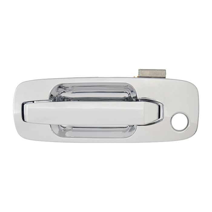 MANIJA EXTERIOR NS X-TRAIL 02-07  CON HOYO PARA LLAVE CROMADA PLASTICO HUSHAN Izquierdo Delantera  