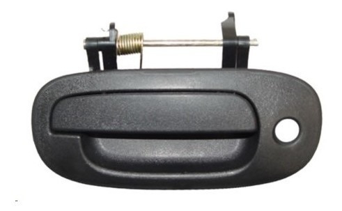 MANIJA EXTERIOR DG DAKOTA 00-01/DURANGO 98-01  CON HOYO PARA LLAVE CORRUGADA NEGRA PLASTICO HUSHAN Izquierdo Delantera  