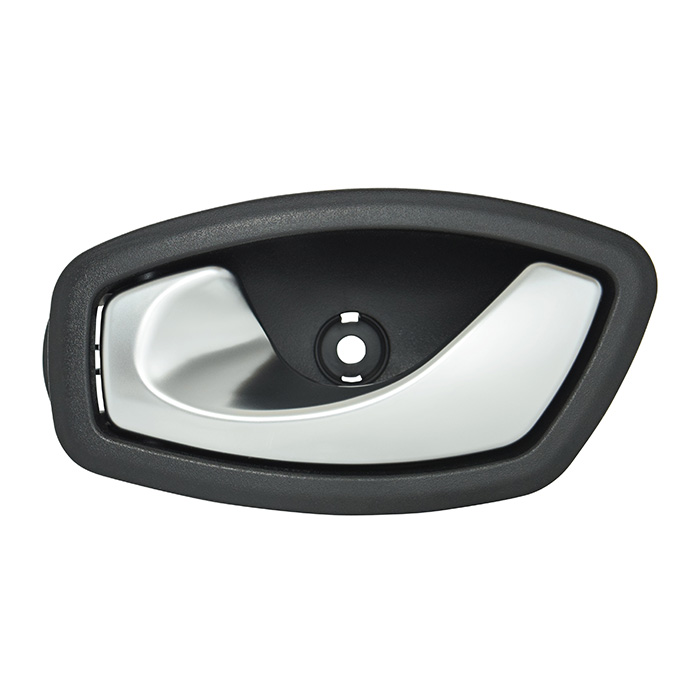 MANIJA INTERIOR RN CLIO/FLUENCE 15-17/KOLEOS 08-16/SAFRANE 12-15/CAPTUR 18-20  CORRUGADA NEGRO/PLATA PLASTICO SIN SEGURO HUSHAN Izquierdo Delantera/Trasera  