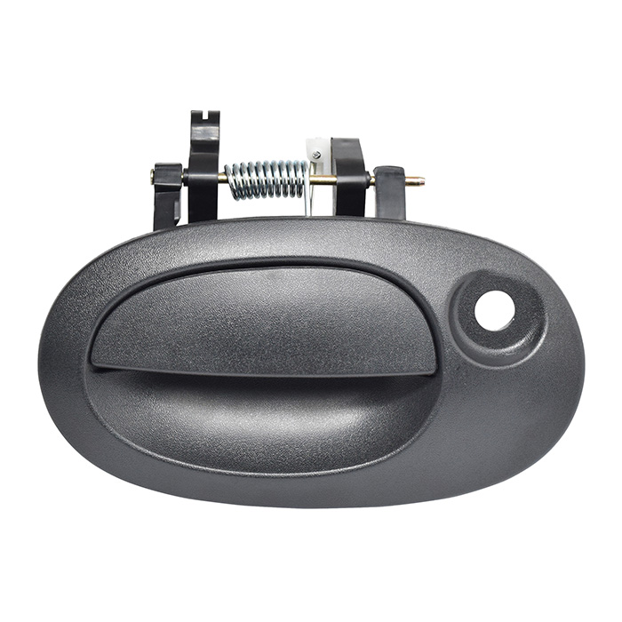 MANIJA EXTERIOR RN KANGOO 04-18  CON HOYO PARA LLAVE PUERTA SENCILLA 5TA PUERTA CORRUGADA NEGRO PLASTICO HUSHAN    