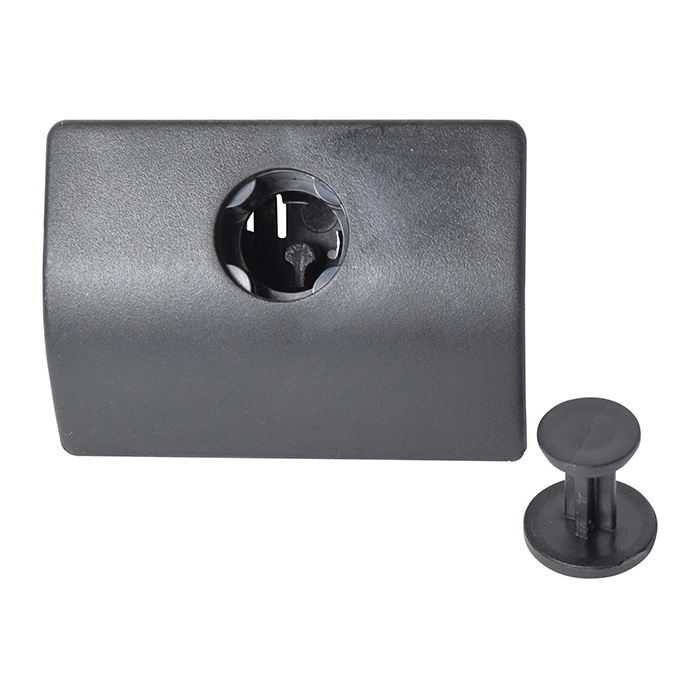 MANIJA INTERIOR VW DERBY 97-09/VAN 03-08  ST CORDOBA 97-02  CON HOYO PARA GUANTERA NEGRO PLASTICO    