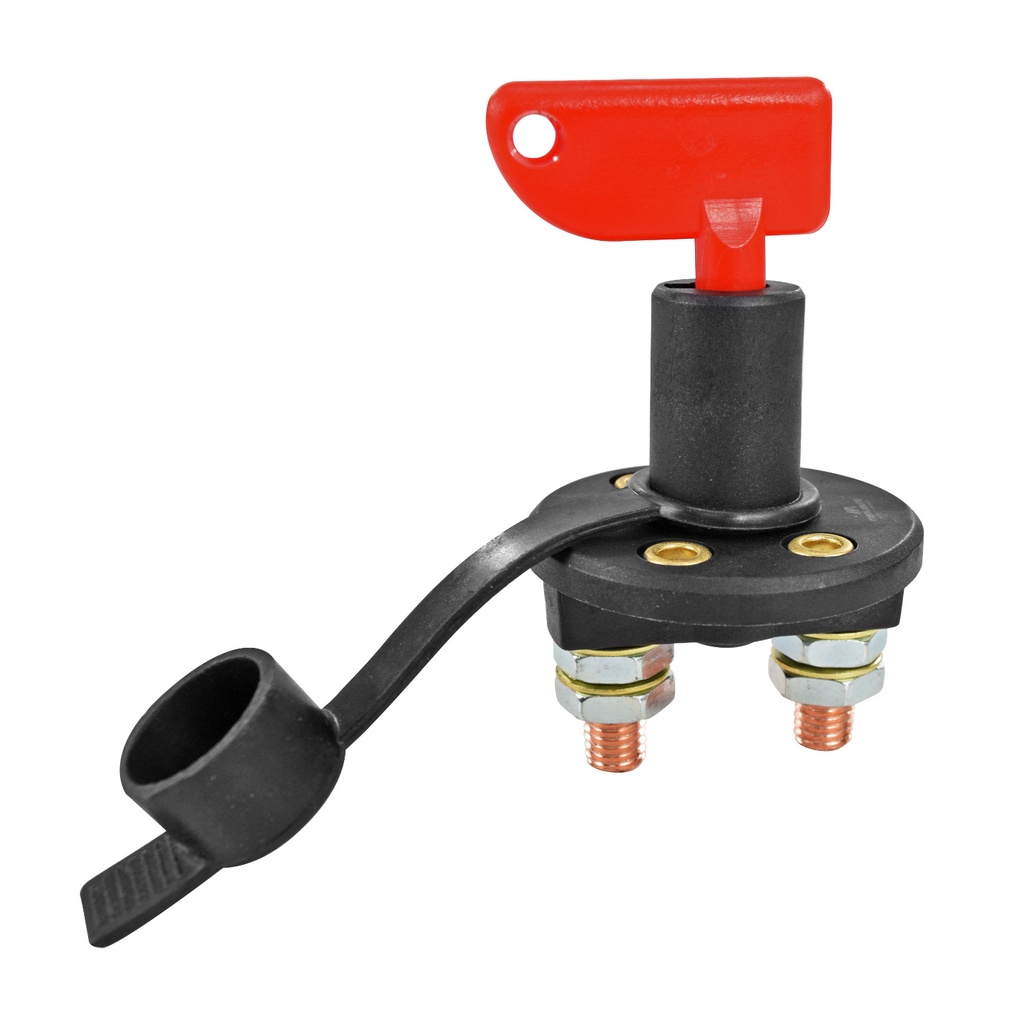 CORTACORRIENTE UN CAMION/AUTOBUS/VARIOS  2 PUNTAS ROJO METAL 12VCC MANIJAUTO    
