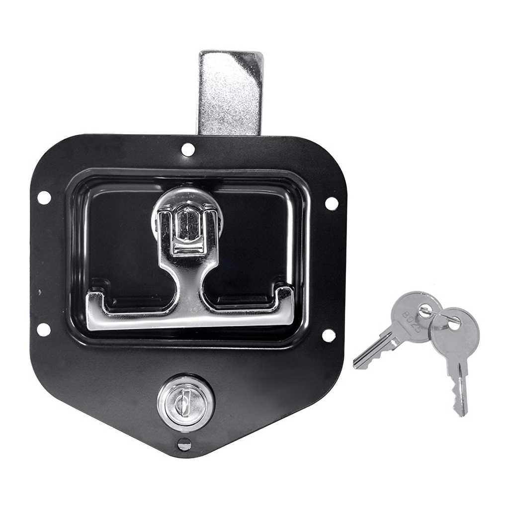 MANIJA EXTERIOR UN CHAPA HUNDIDA 50-18  TIPO T NEGRA/CROMO METAL Derecho/Izquierdo   