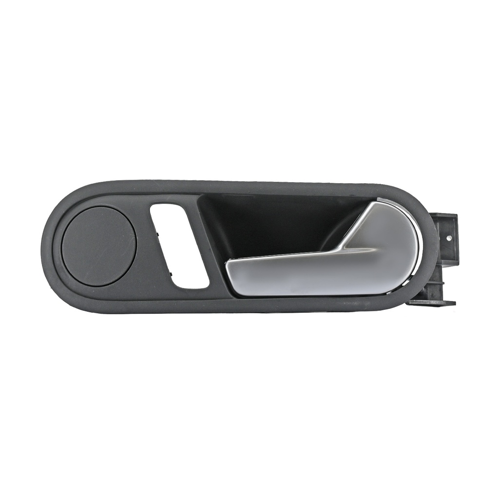 MANIJA INTERIOR VW BEETLE 12-19  CON HOYO PARA SEGURO 1 PIEZA NEGRO/PLATA PLASTICO HUSHAN Derecho Delantera  