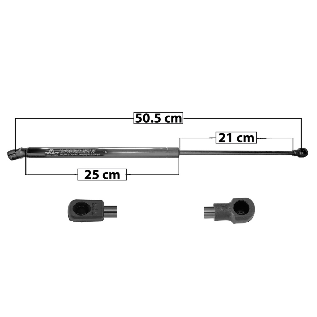 AMORTIGUADOR COFRE VW CABRIO 99-02/GOLF 93-05/JETTA 93-07  50.5 25 21 ENTRADA TIPO 9 ENTRADA 2 TIPO 1 395 88.8 40.28 335 75.31 34.16 MANIJAUTO 7481    