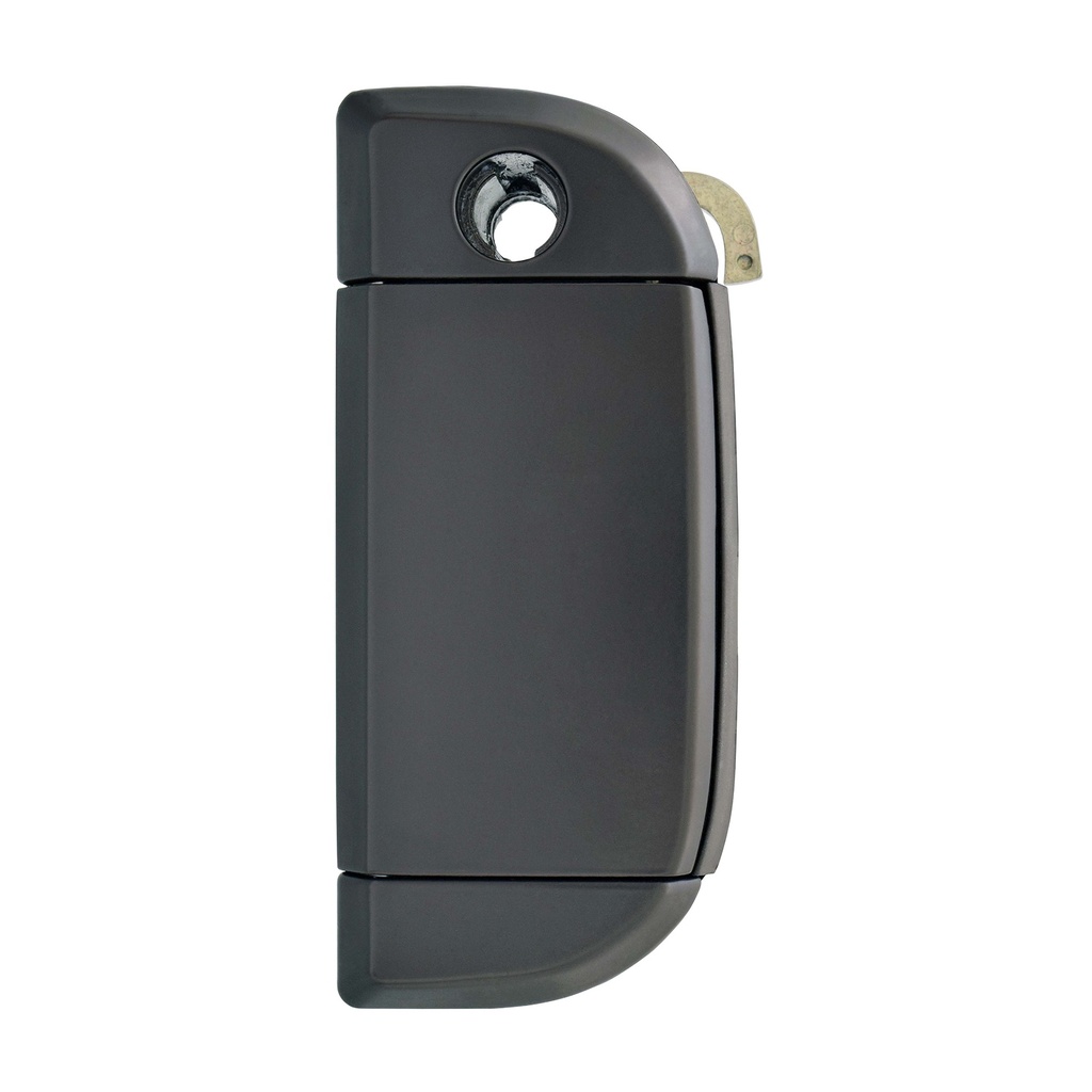 MANIJA EXTERIOR VW EUROVAN 01-04  CON HOYO PARA LLAVE LISA NEGRA ZINC HUSHAN Derecho Delantera  